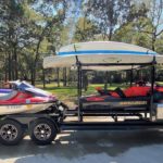 2-SeaDoo RXTX and 1-SeaDoo GTX Trailer