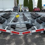 2019 Boston Whaler 350 Realm boat trailer (rear view)