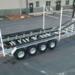 Specialty pontoon boat trailers