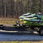 Double PWC Trailer attached to a truck