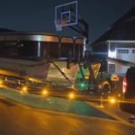 Boat Trailer with Custom Yellow Lights