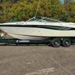 Custom boat trailer and a Four Winns Horizon powerboat