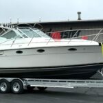 Tiara 3100 Open on a Loadmaster Boat Trailer